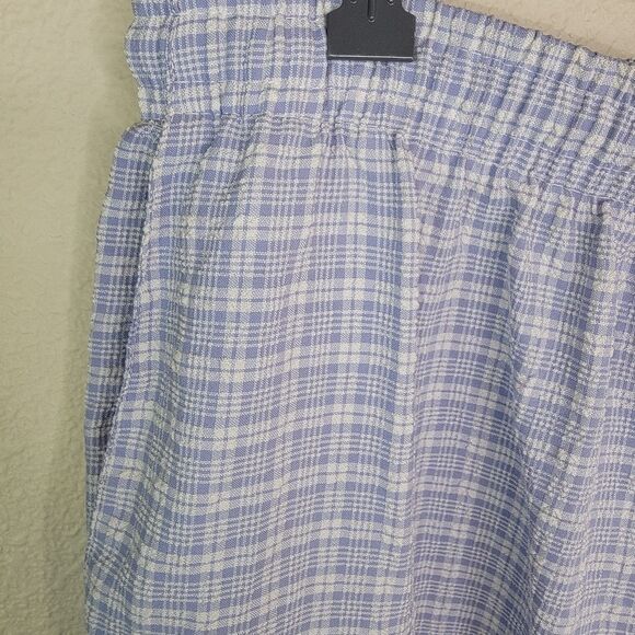 Alfred Dunner Boca Raton Lilac & white Plaid Capri pants elastic waist 20W - Picture 3 of 6
